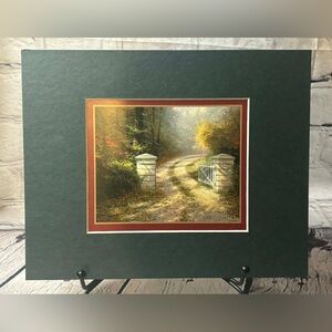 1991 “Autumn Gate” 8X10 original Thomas Kinkade print matted
